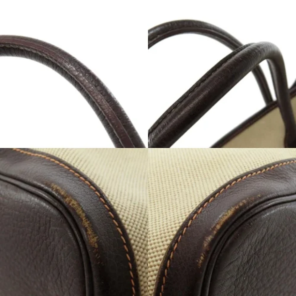 Hermès Vintage Pre-owned Canvas handbags Beige Dames