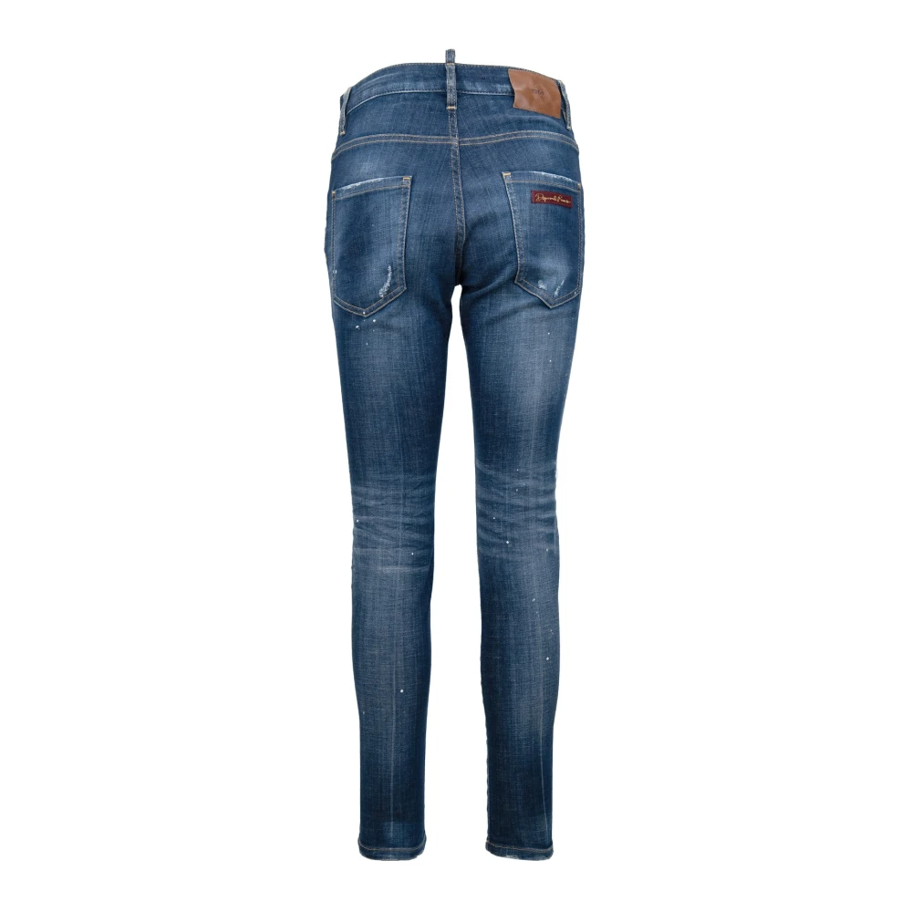 Dsquared2 Geknoopte Donna Jeans Lente-Zomer Collectie Blue Dames