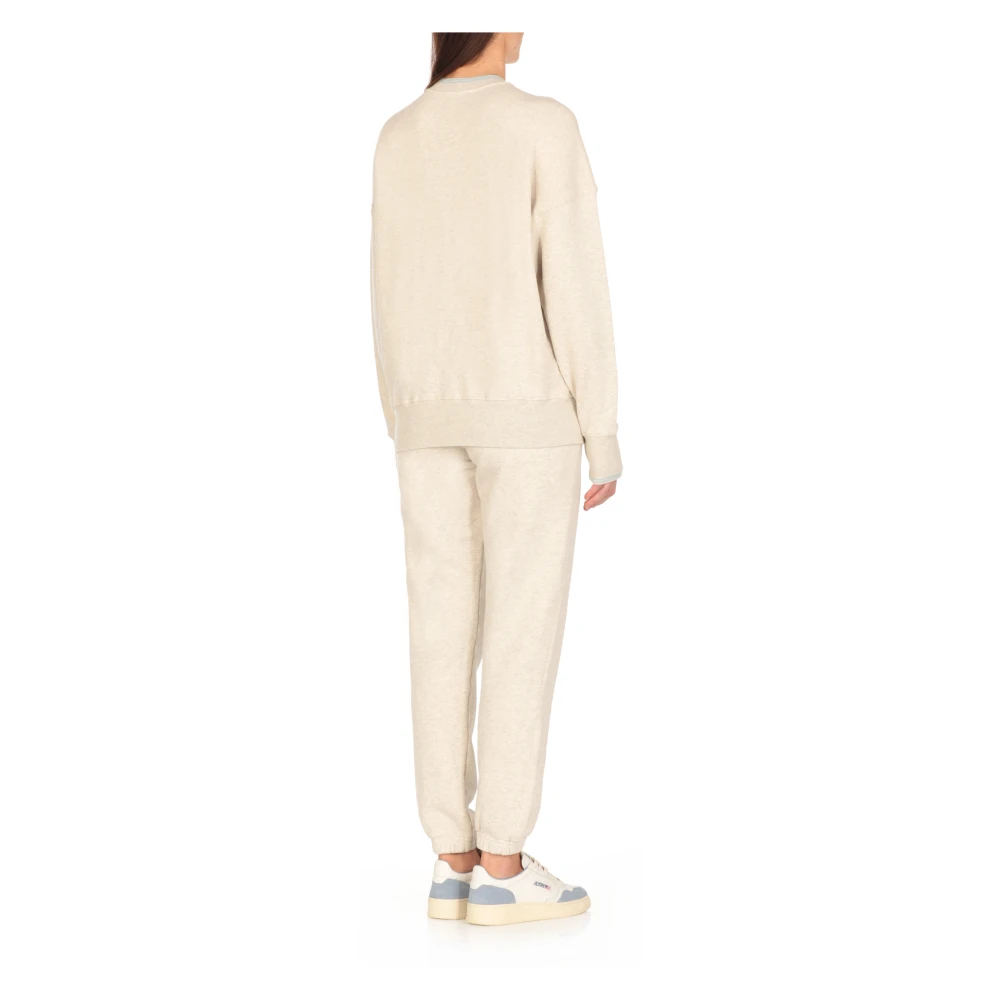 Autry Cotton Crew Neck Sweatshirt Gray Dames