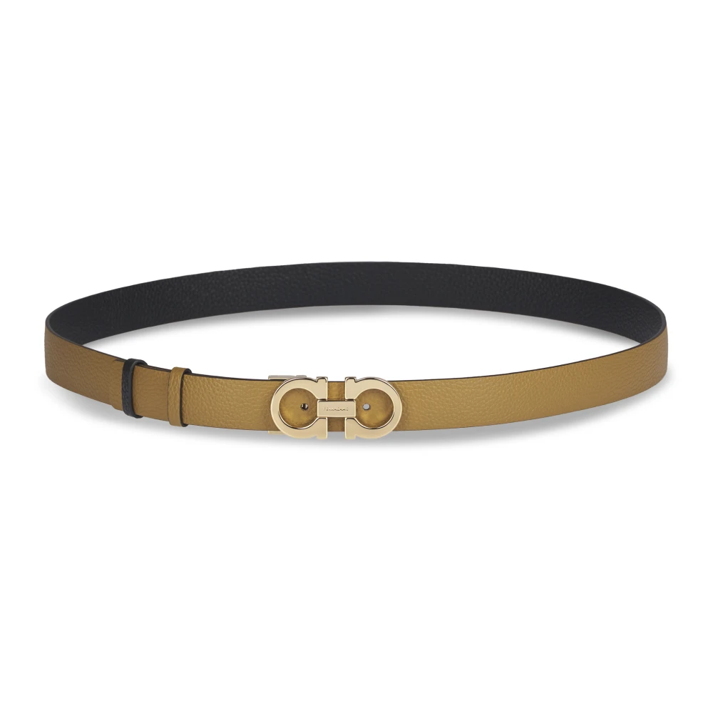 Salvatore Ferragamo Mediterraneo Vitello Leren Riemen Brown Dames