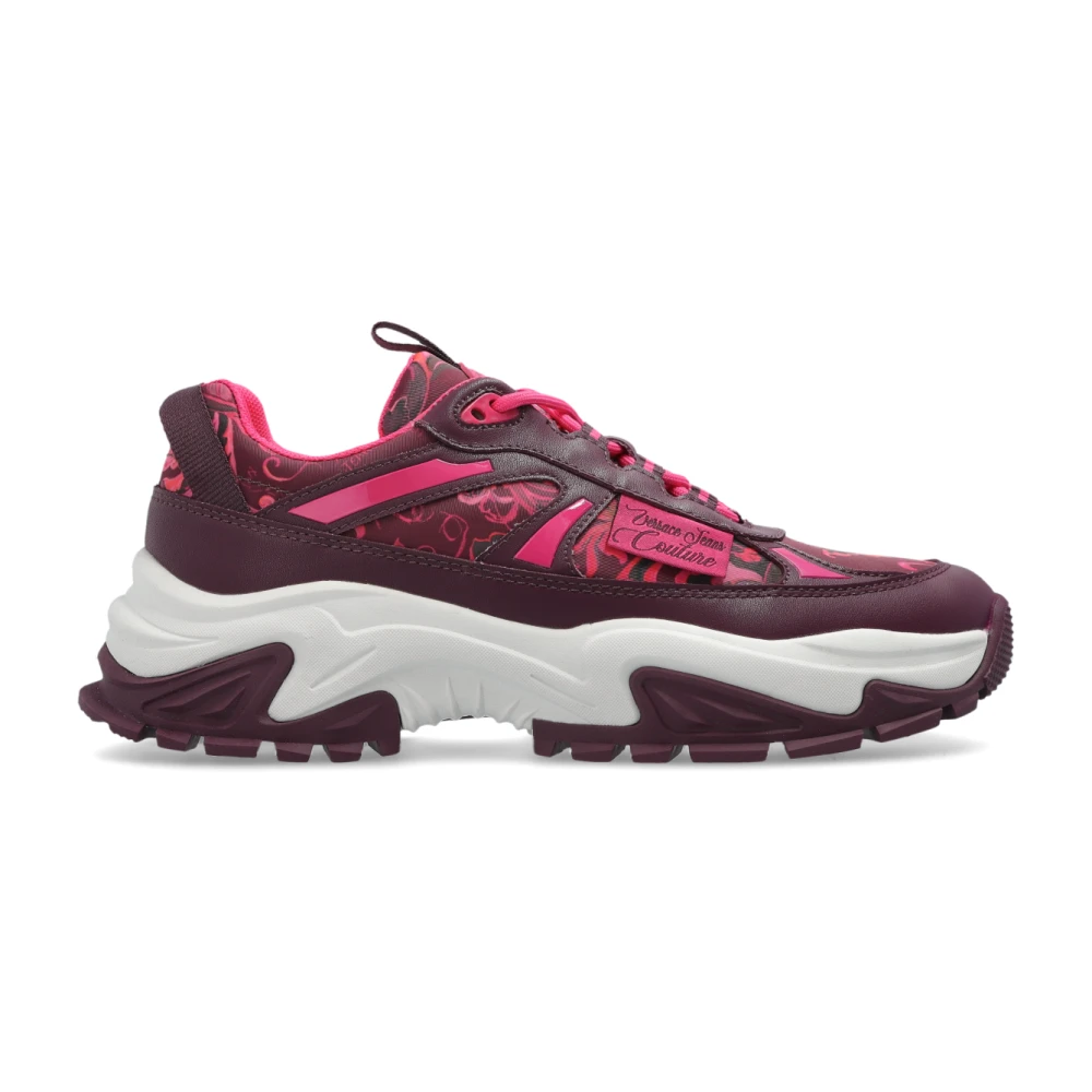 Versace Jeans Couture Barocco-Printed Sneakers Dames Schoenen Rood