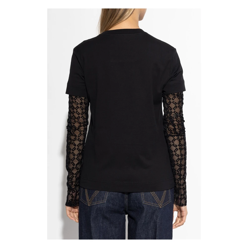 Givenchy Overlappend T-shirt Black Dames