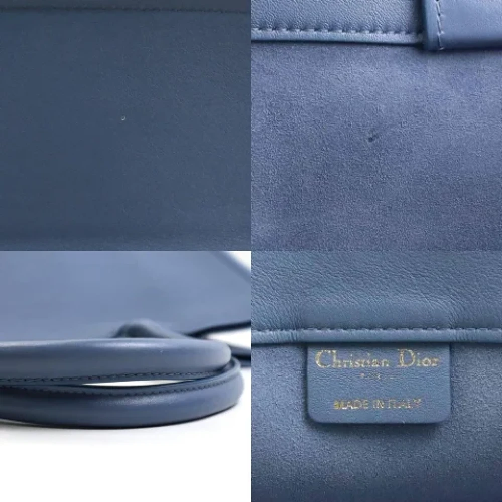 Dior Vintage Pre-owned Leather totes Blue Dames