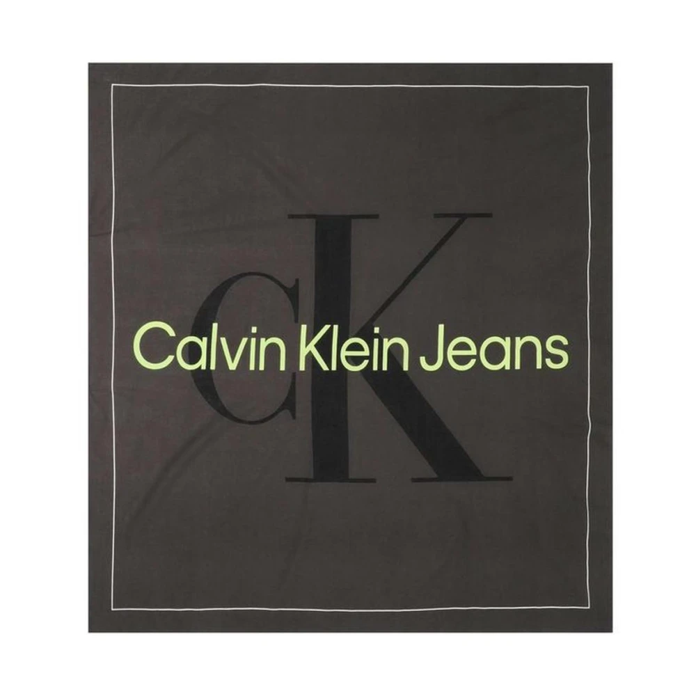 Calvin Klein Katoenen Pashmina Sjaal Black Dames