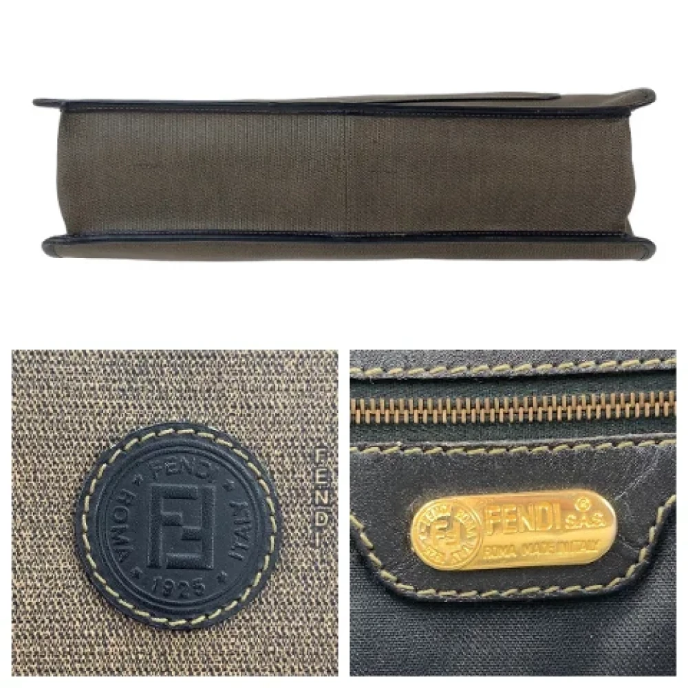 Fendi Vintage Pre-owned Canvas handbags Brown Dames