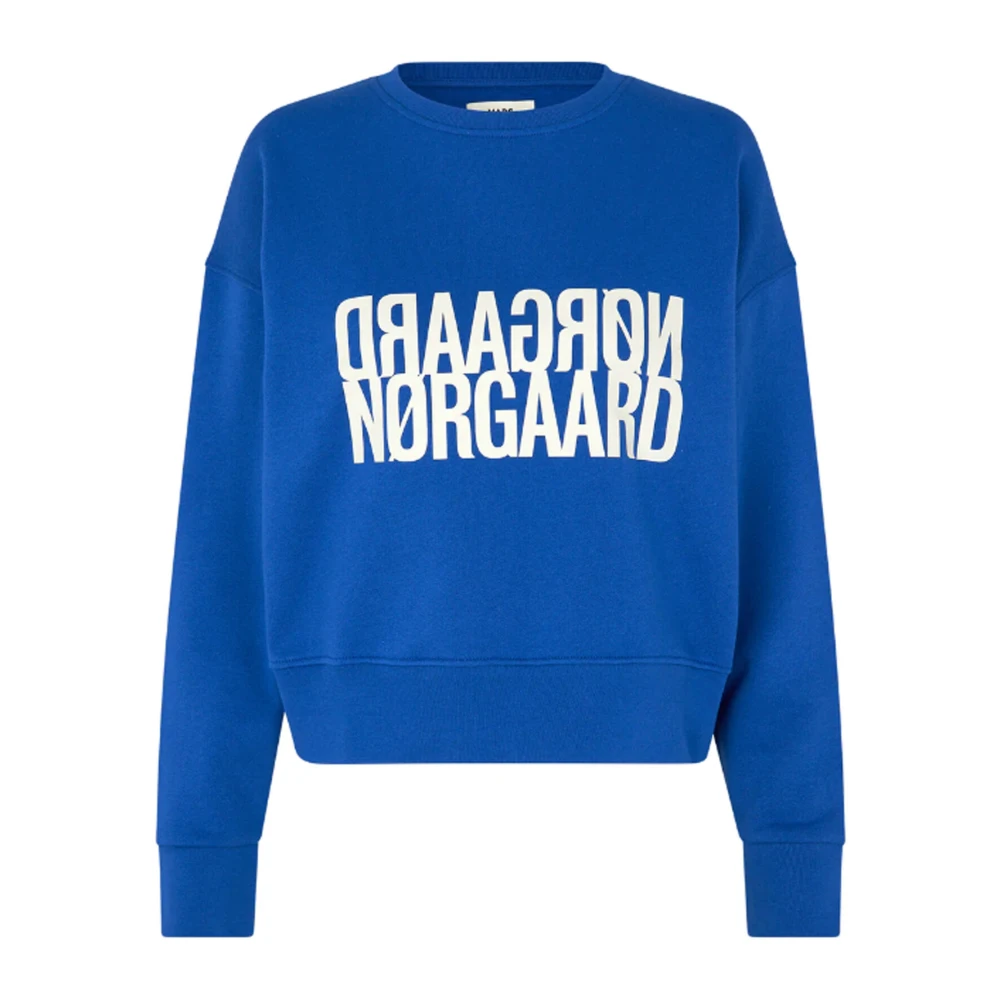 Mads Nørgaard Coole Tyilvina Sweatshirt in Surf The Web Blue Dames