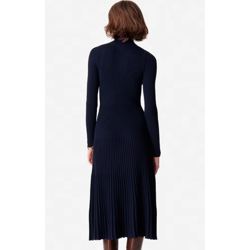 Vanessa Bruno Zwarte Midi Jurk Divana Blue Dames