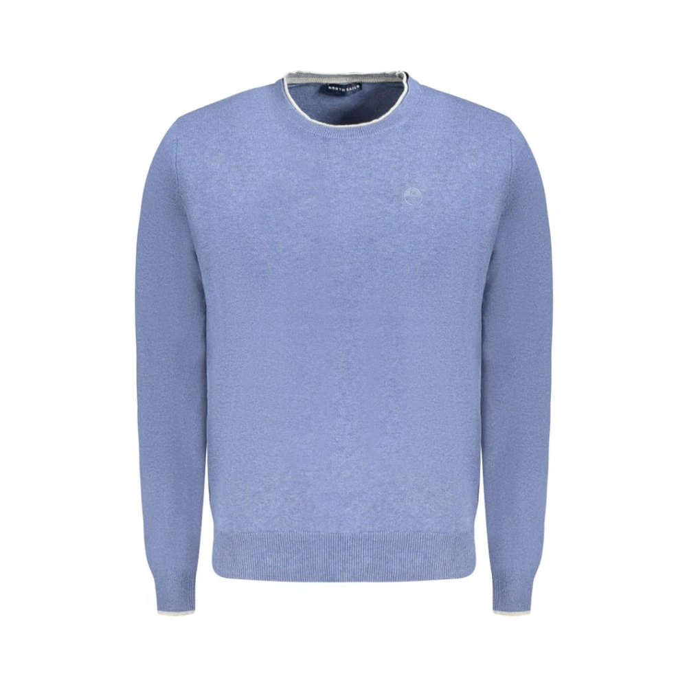 North Sails Men's Blue Nautical Crew Neck Cotton Jumper - Round-Neck Knitwear - S- Knitwear