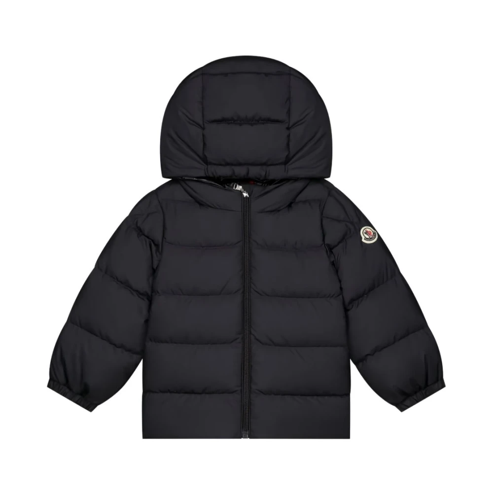 Moncler Boys Black Parka Jacket For Medium