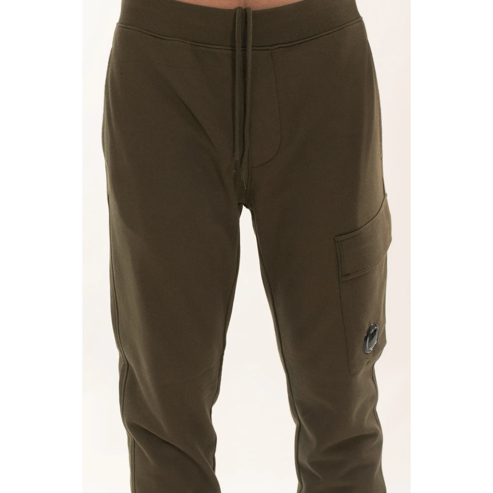 C.P. Company Verhoogde Fleece Cargo Broek Green Heren