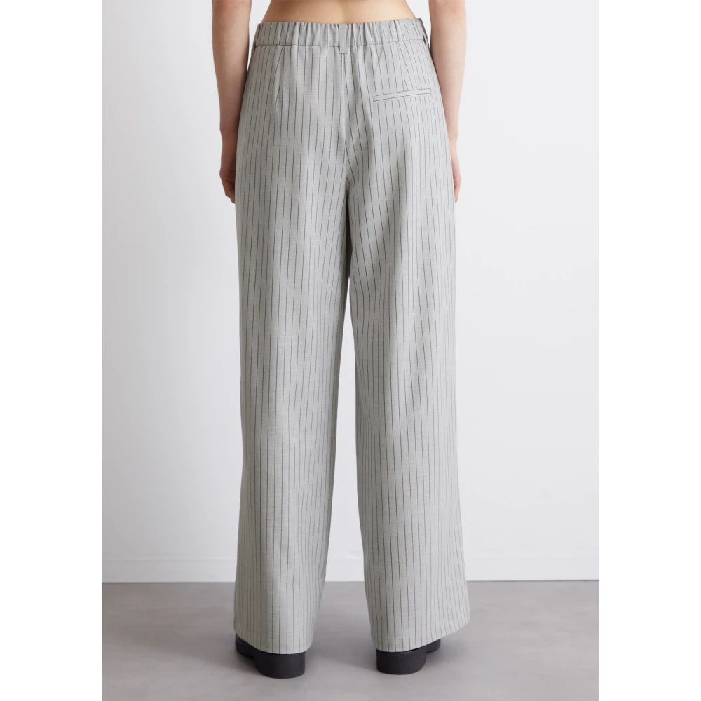 Marc O'Polo Pinstripe broek wijd Gray Dames