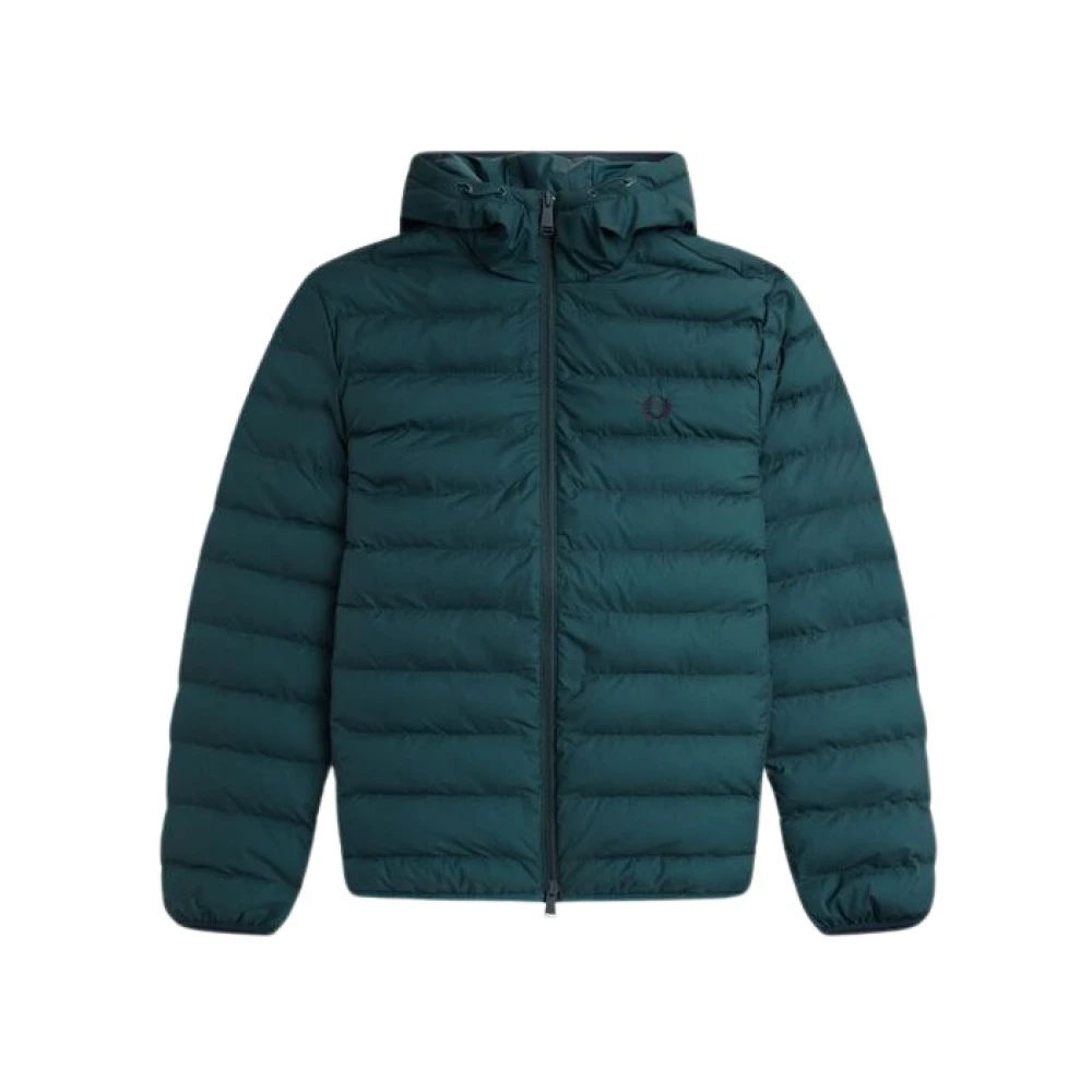 Fred Perry Thermische Ripstop Hoodie Jas Green Heren