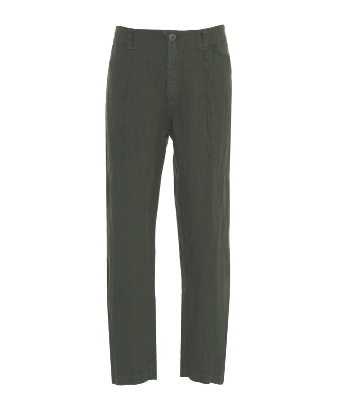 pantalon-large-en-lin-vert