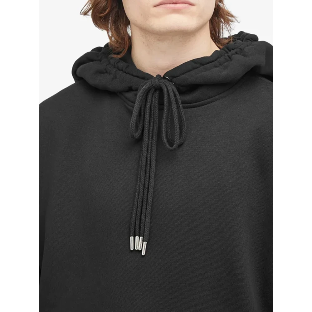 Dries Van Noten Zwarte hoodie met Haxel-stijl Black Heren