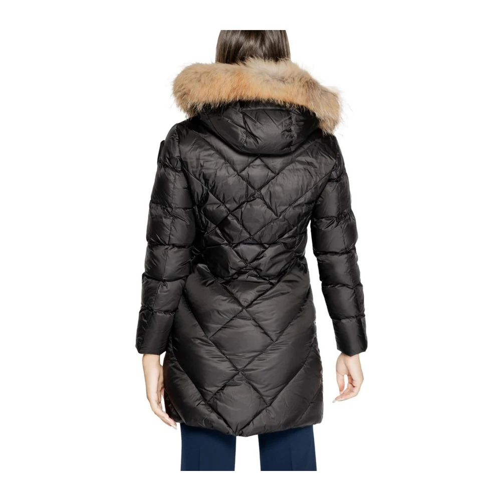Blauer Zwarte polyamide jas en mantel Black Dames