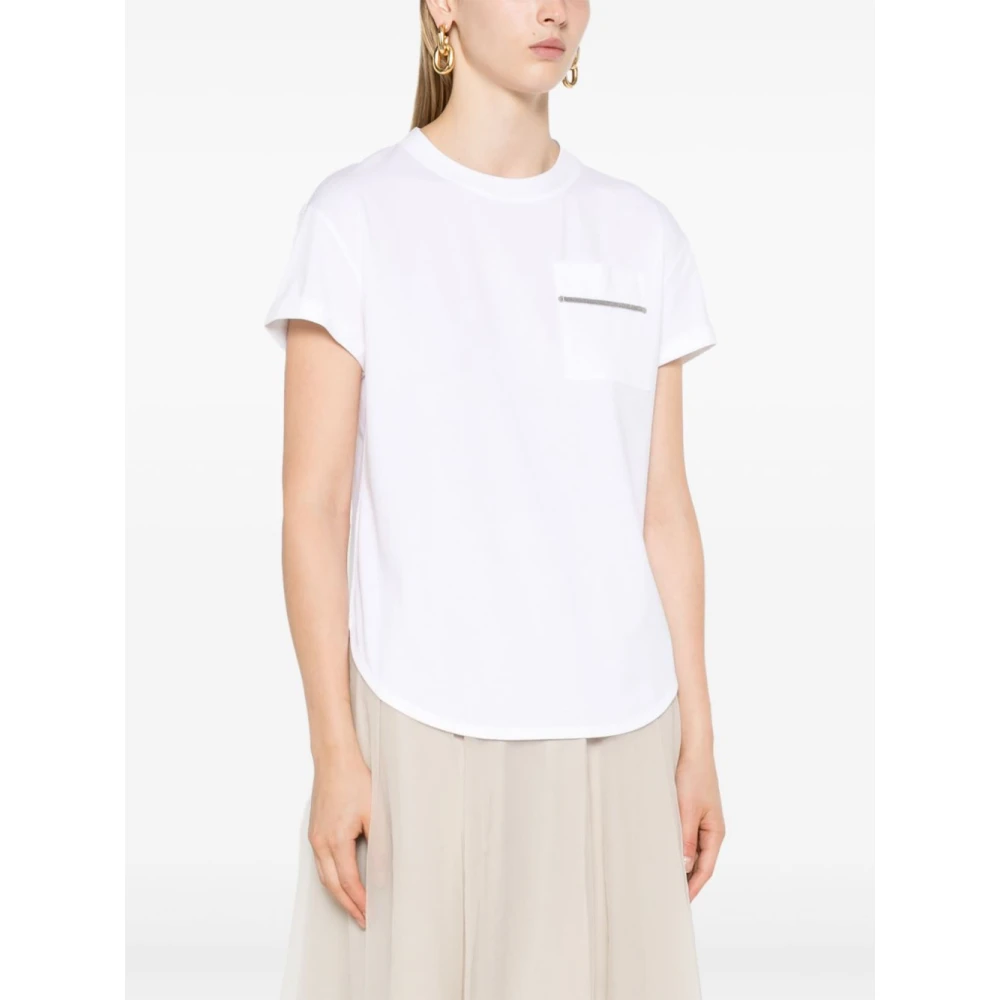 BRUNELLO CUCINELLI Witte T-shirts en Polos White Dames