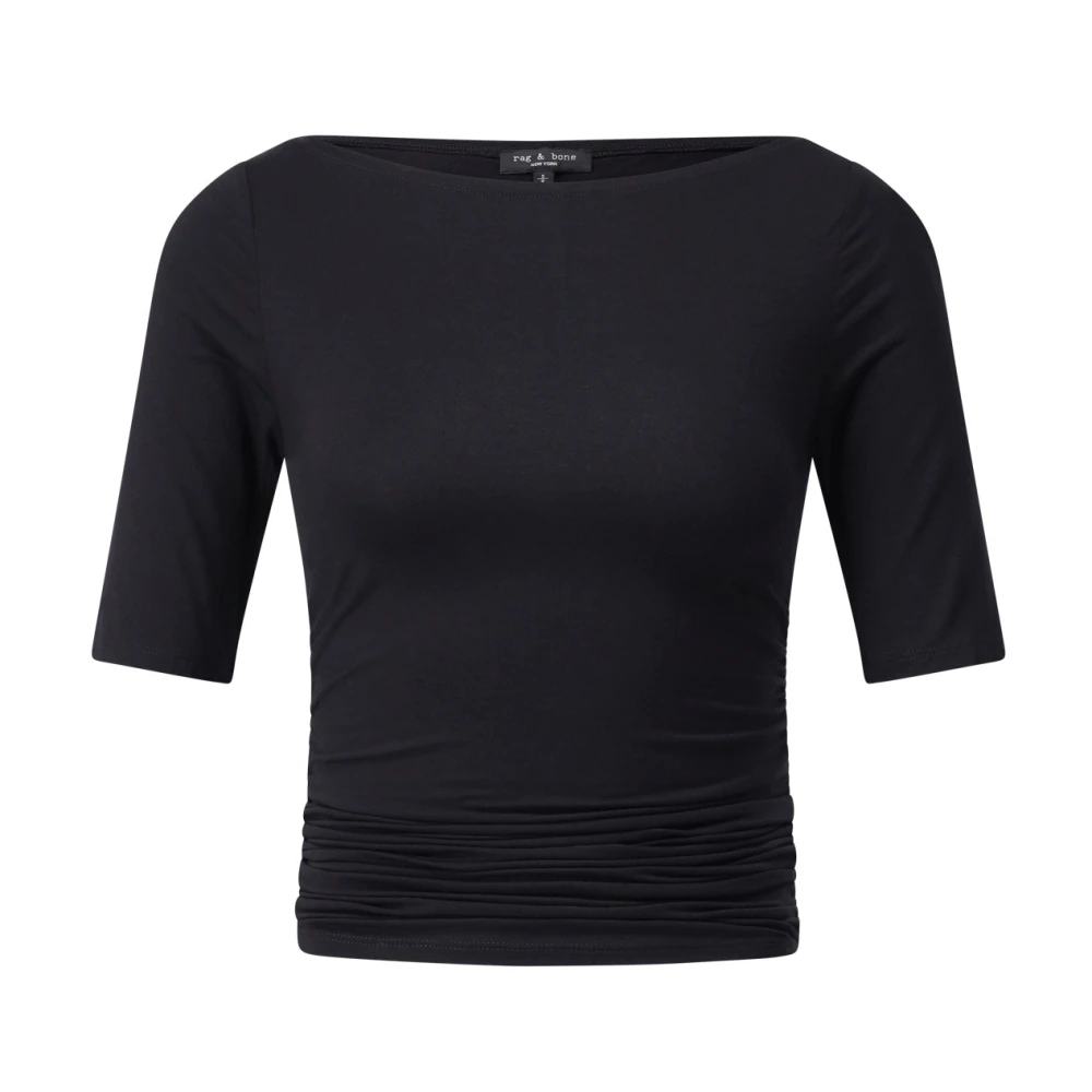 Rag & Bone Gerimpeld Luca T-shirt Black Dames