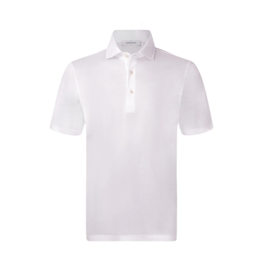 Gran Sasso Mannelijk Wit Tops Heren, 3XL, Katoen, Tennis M/M Polo