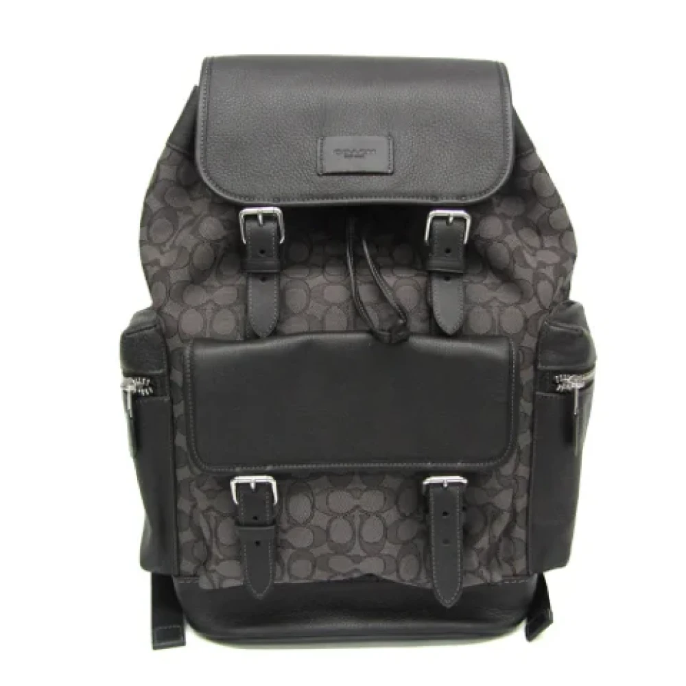 Coach Pre-owned Leather backpacks Gray Dames