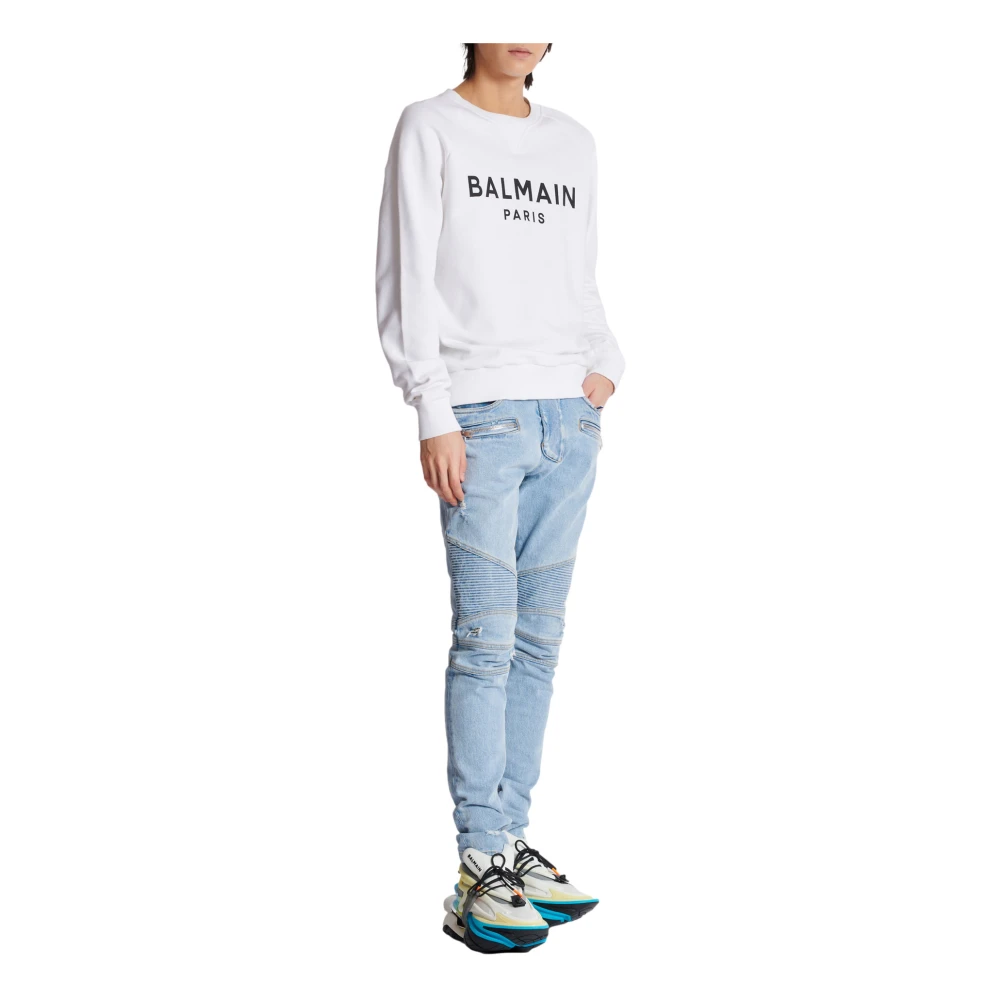 Balmain Paris bedrukte sweatshirt White Heren