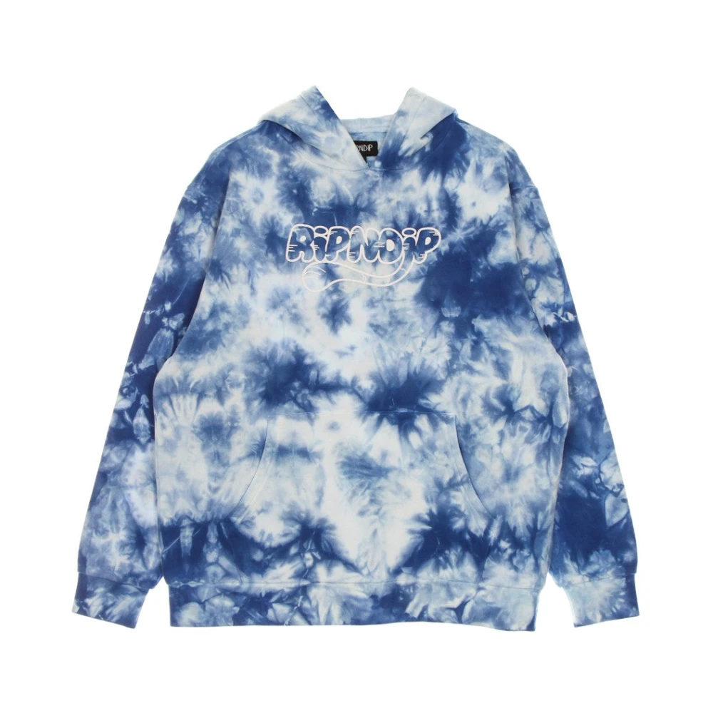 Ripndip Blauwe Acid Wash Hoodie met Kangoeroezak Blue Heren