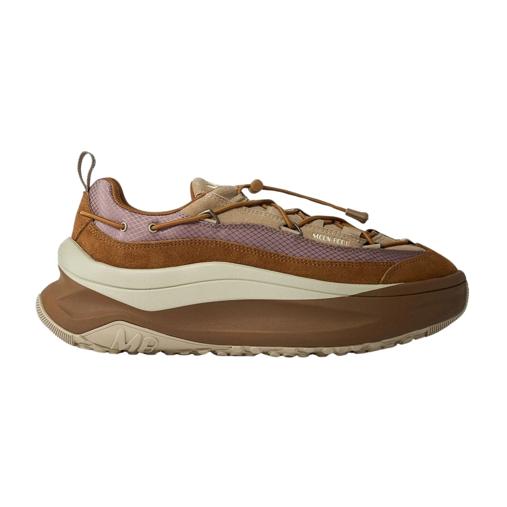 Moon Boot Men's Brown Chunky Sole Lace-Up Trainers - Sneakers - 6 Uk - Shoes