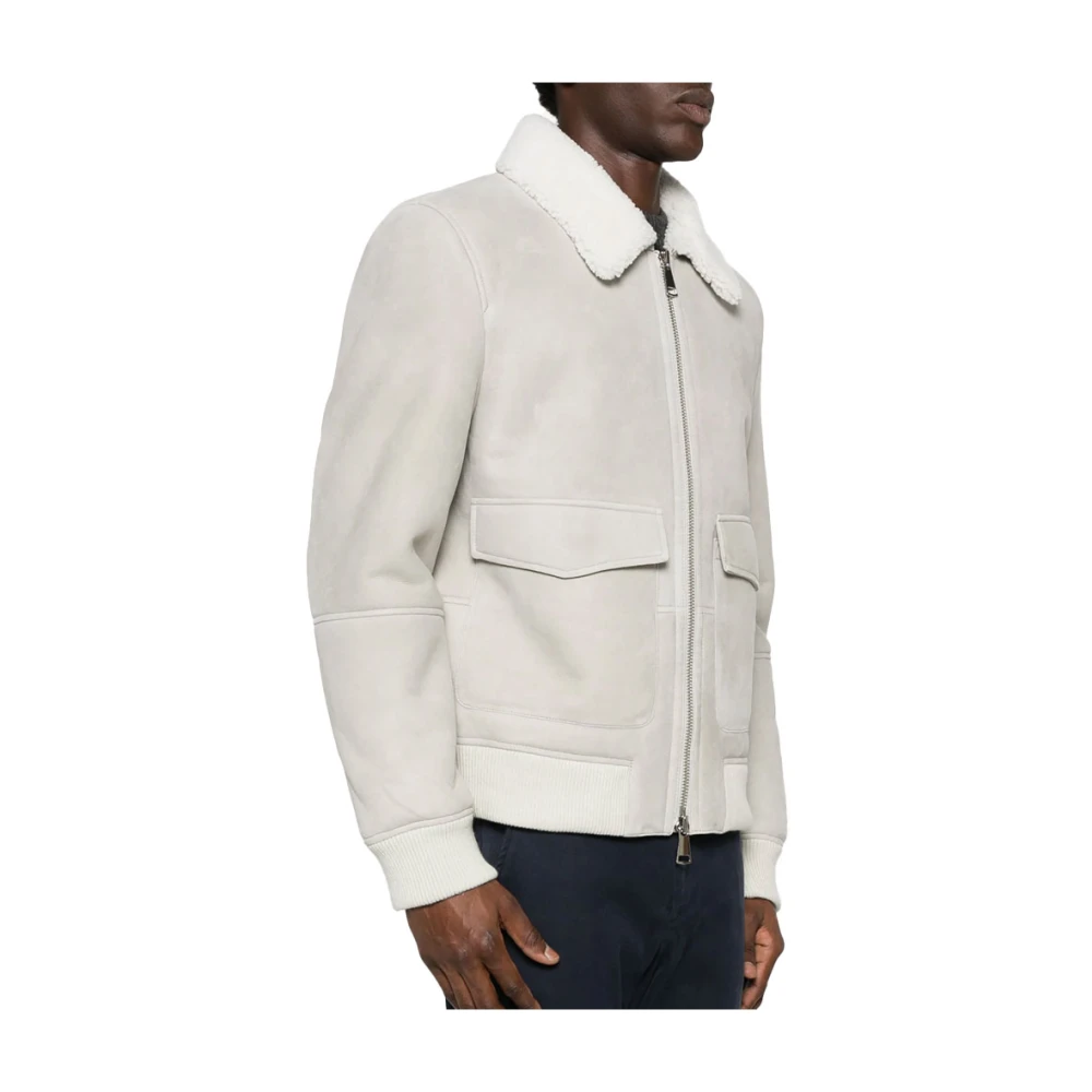Dondup Shearling jas met shearling kraag Beige Heren