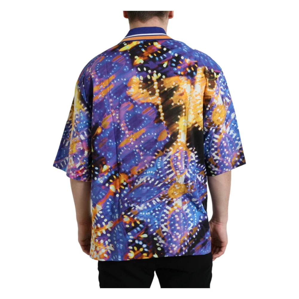 Dolce & Gabbana Luminarie Print Katoenen Casual Shirt Multicolor Heren