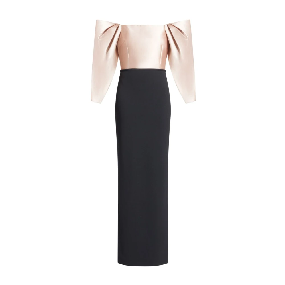 Solace London Beige Melina Maxi Jurk Beige Dames