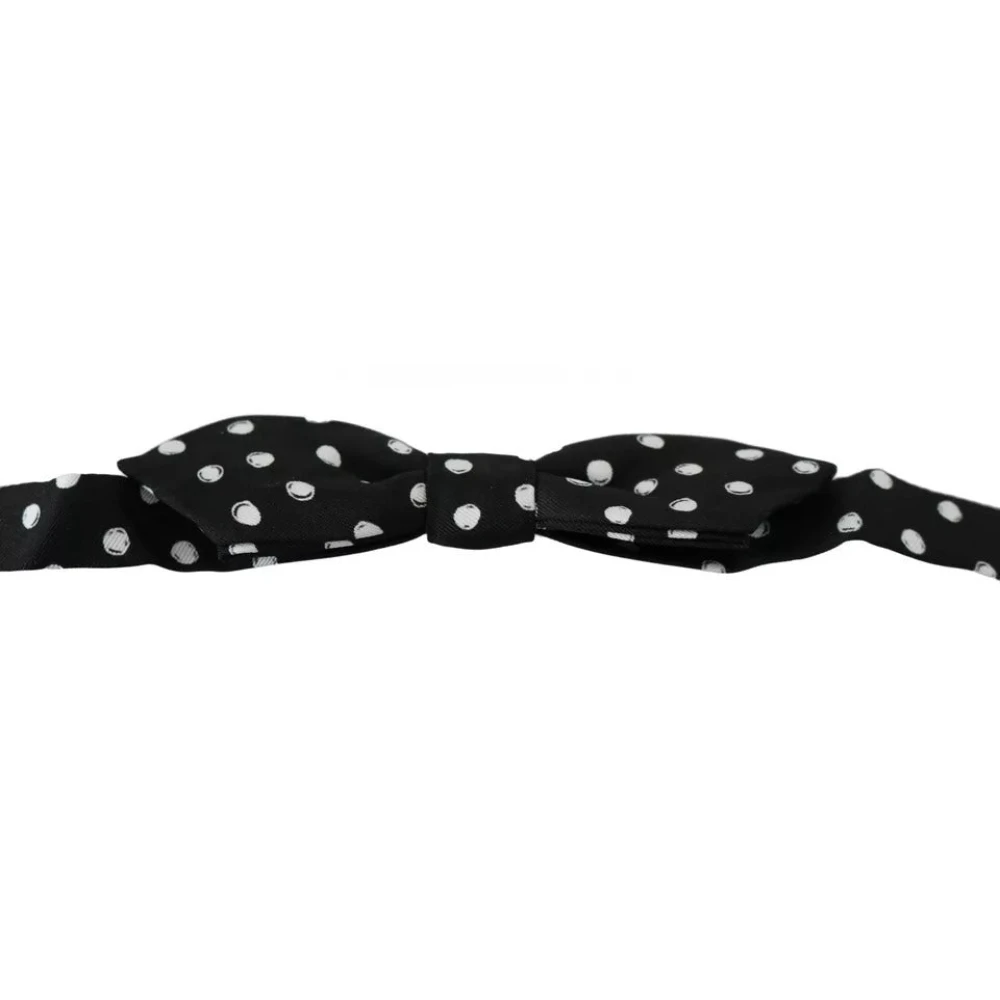 Dolce & Gabbana Men's Black Bow Ties, One Size, Polka Dot Bow Tie