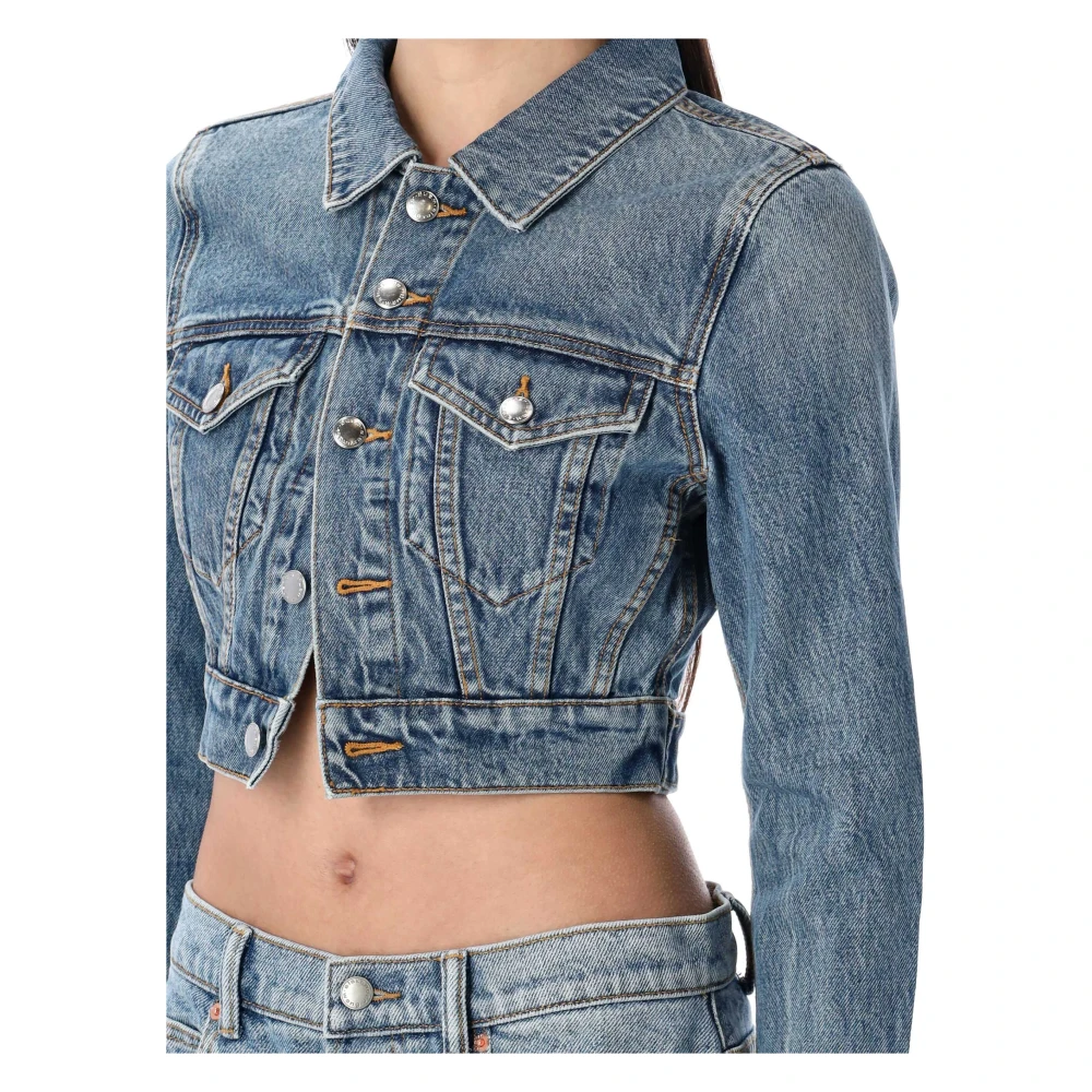 alexander wang Korte Trucker Jack Blue Dames