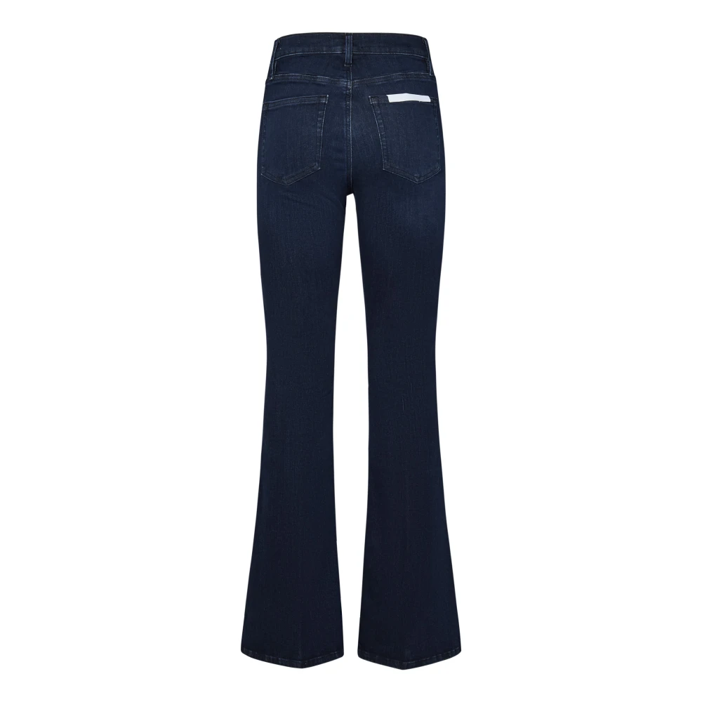 Frame Blauwe High-Rise Flare Jeans Blue Dames