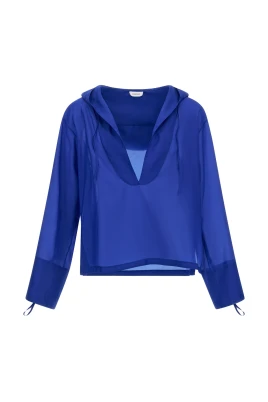 Hooded Organza Blouse
