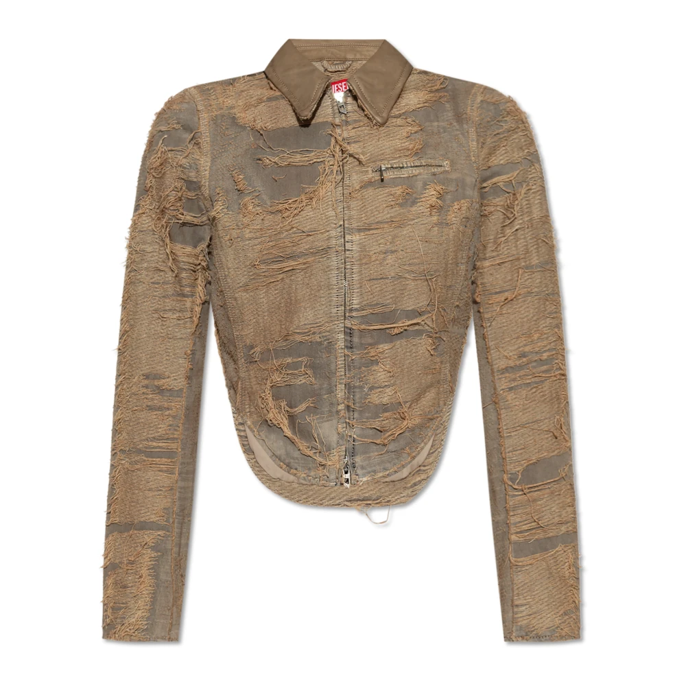 Diesel Damen Beige Jacken, Sgröße: