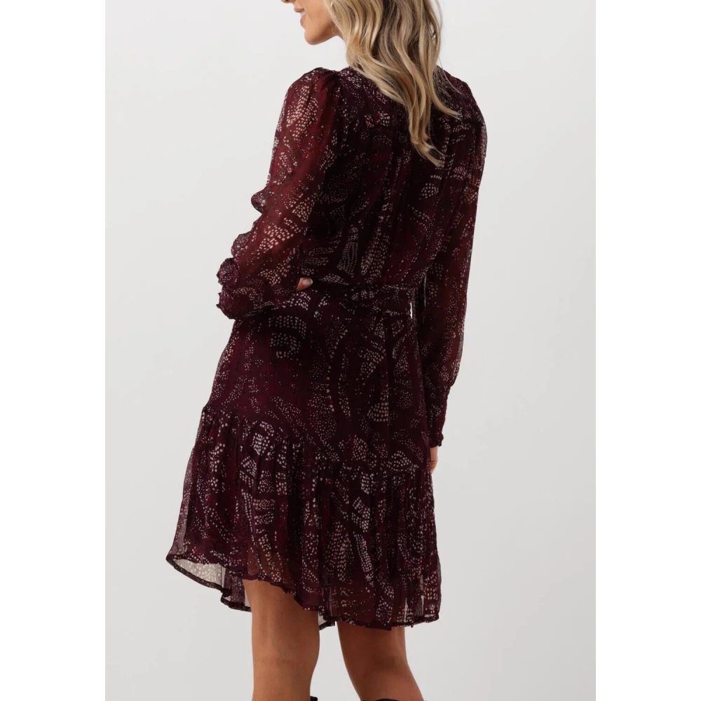 Moliin Bordeaux Mini Jurk Franceska Red Dames