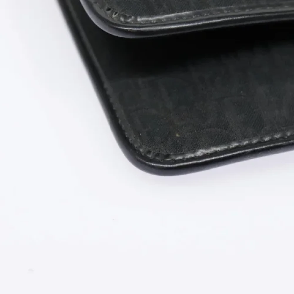 Dior Vintage Pre-owned Canvas clutches Black Dames