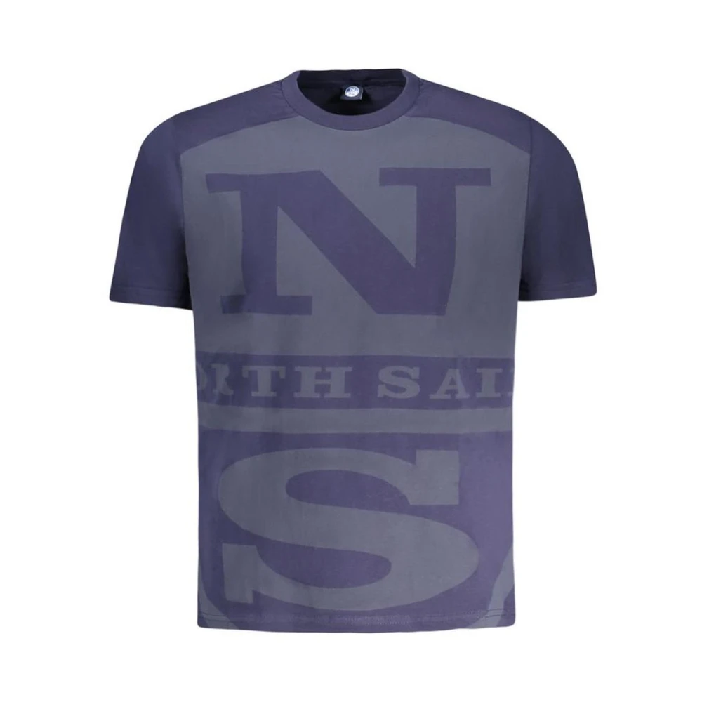 North Sails Blauw Katoenen Crewneck T-Shirt Blue Heren