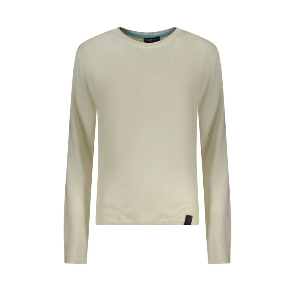North Sails , Round-Neck Knitwear, Female, Beige, Xl, Ocean Positive Wool Jumper