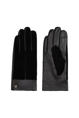 Chic Suede Back Leather Gloves