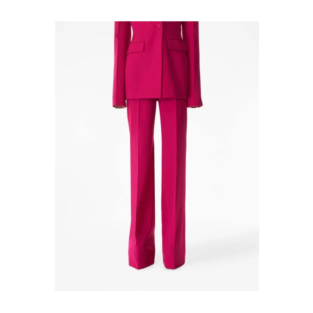 Nina Ricci Flared Wool Pants in Fuchsia Pink Dames