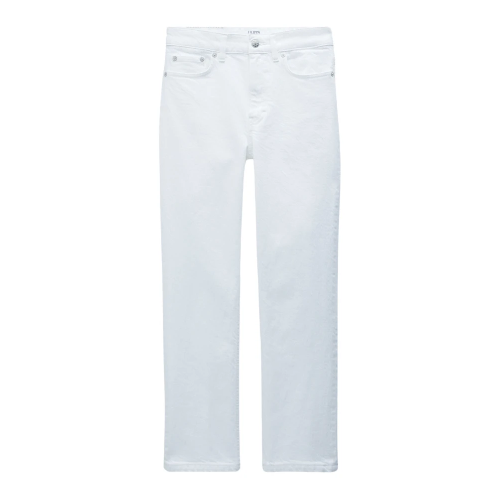 Filippa K Witte Gewassen Denim Jeans White Dames