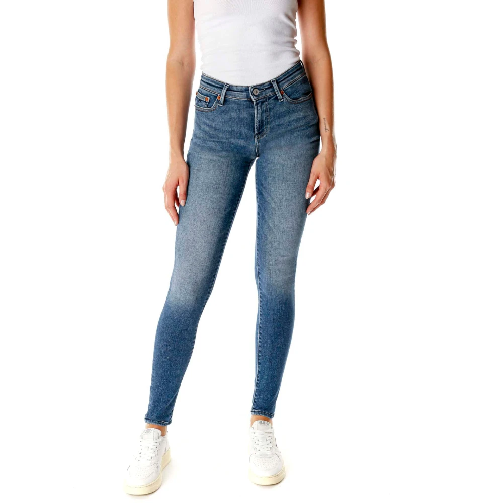 Denham Midwaist Skinny Fit Jeans Blue Dames