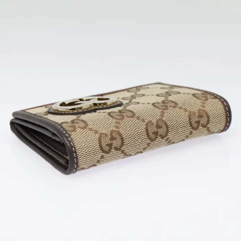 Gucci Vintage Pre-owned Canvas wallets Beige Dames