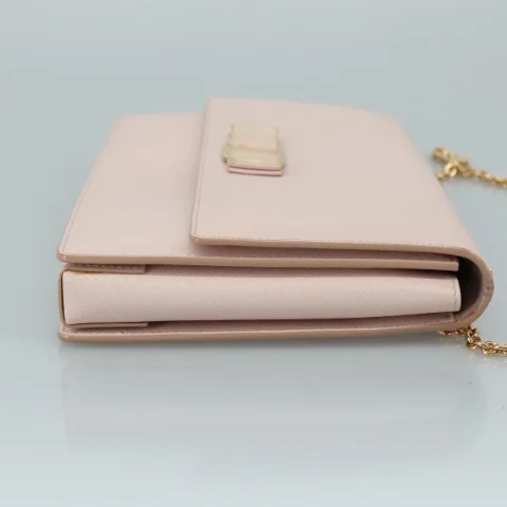 Salvatore Ferragamo Pre-owned Leather shoulder-bags Pink Dames
