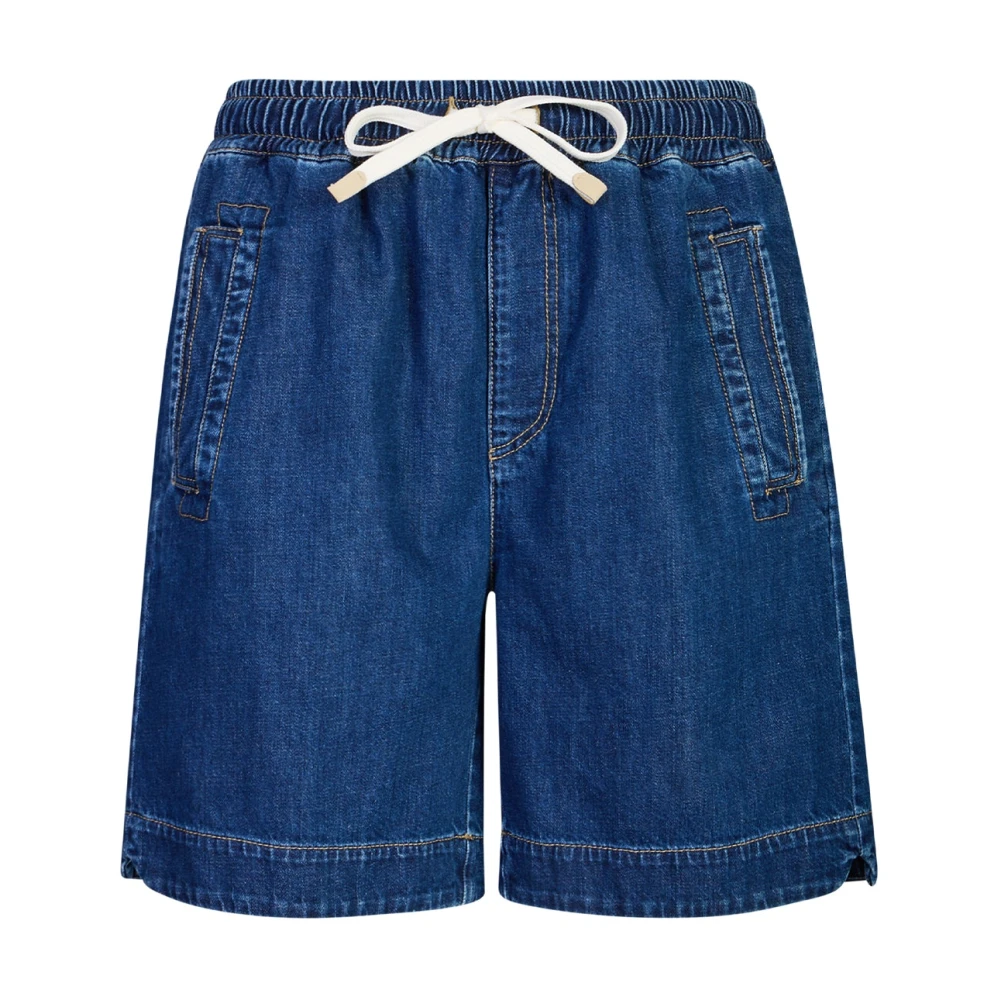 Eleventy Men's Blue Bermuda Athletic - Denim Shorts - W30 - Shorts