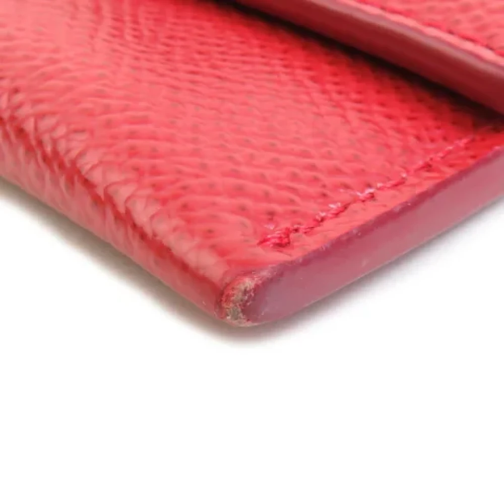 Salvatore Ferragamo Pre-owned Leather wallets Red Dames