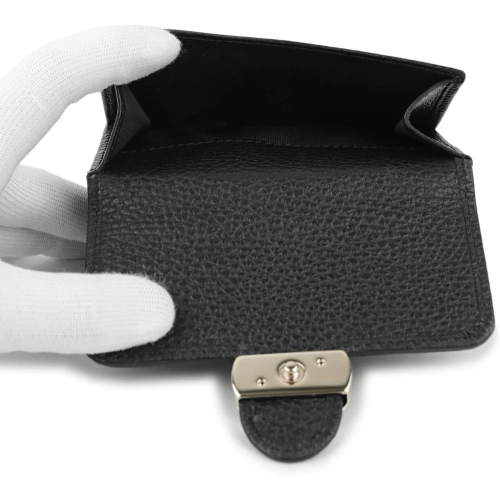 Gucci Interlock GG Bifold leren portemonnee Black Dames