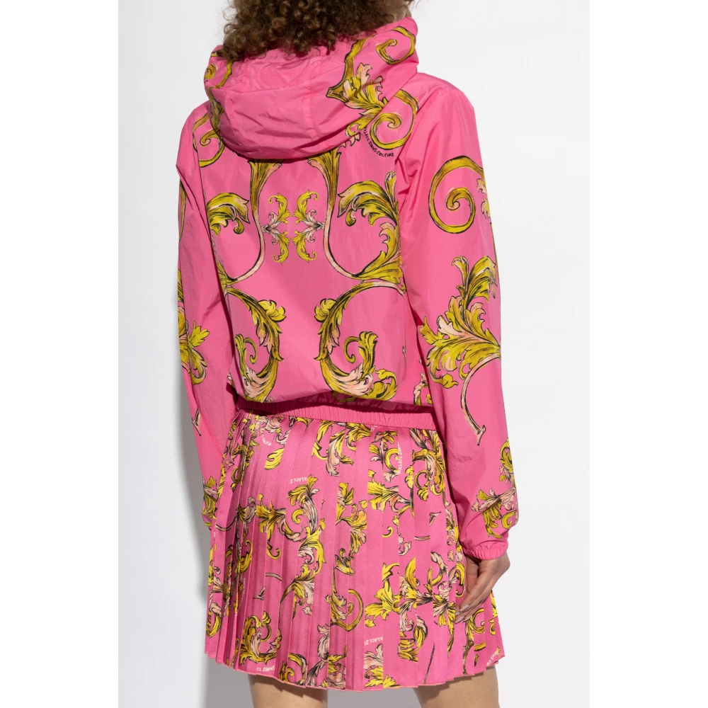 Versace Jeans Couture Jas met Outline Barocco print Pink Dames