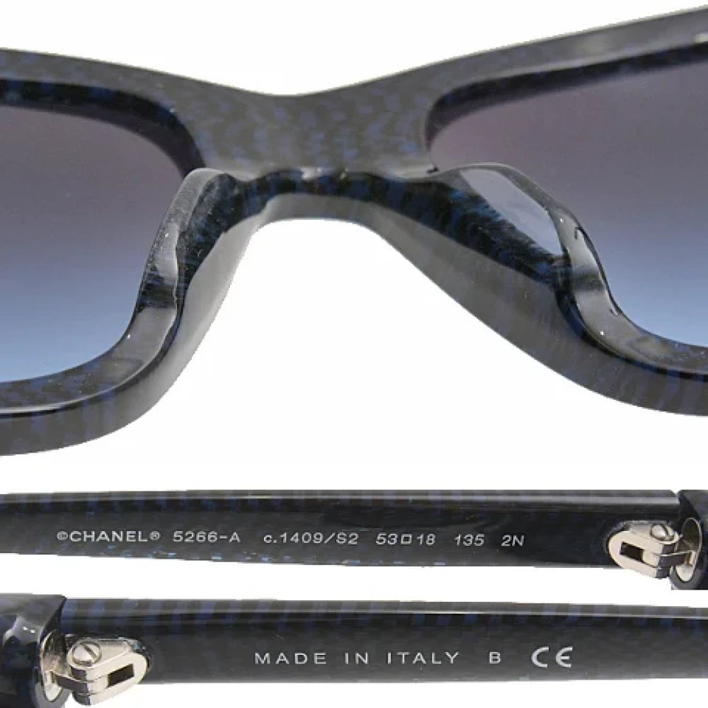 Chanel Vintage Pre-owned Plastic sunglasses Blue Dames