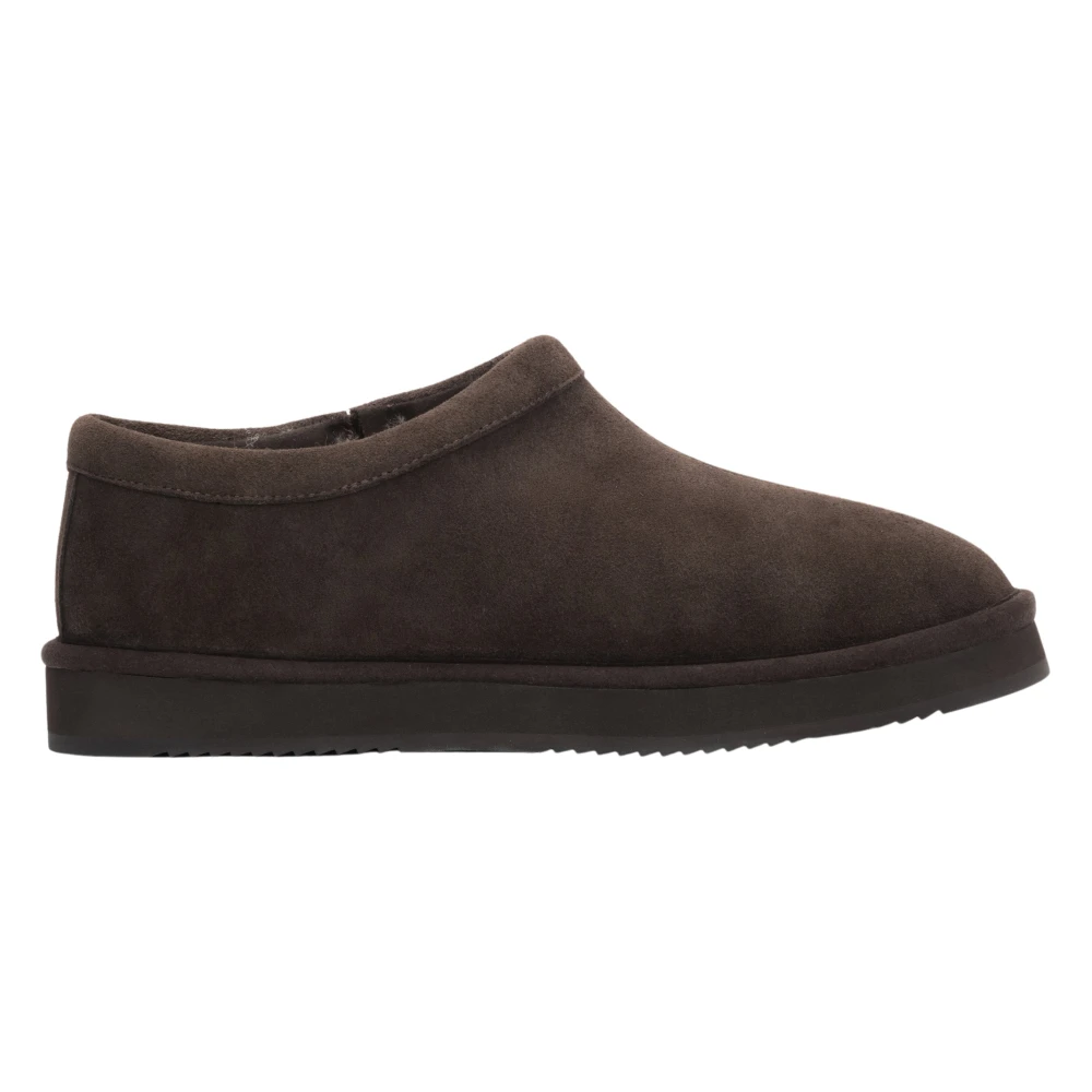 Estro Brown Winter Boots, Female, 6 Uk, Velour Clogs With Fur Lining